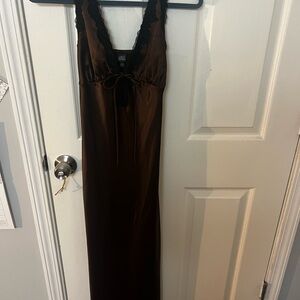 Wild Fable Brown Lace-Trim Chemise